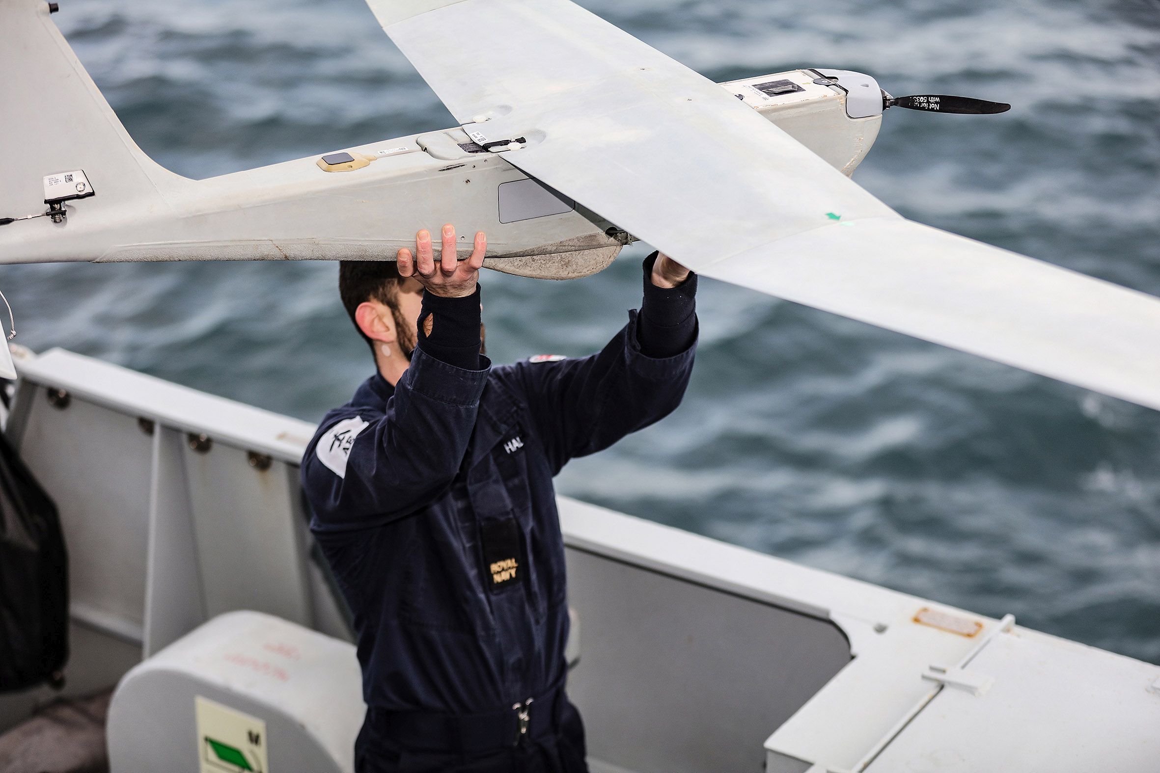 AB Tom Halton prepares to launch the Puma Picture: LPhot Alex Ceolin/UK Ministry of Defence