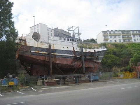 The recovered Bugaled Breizh. Picture: Anthony Dela