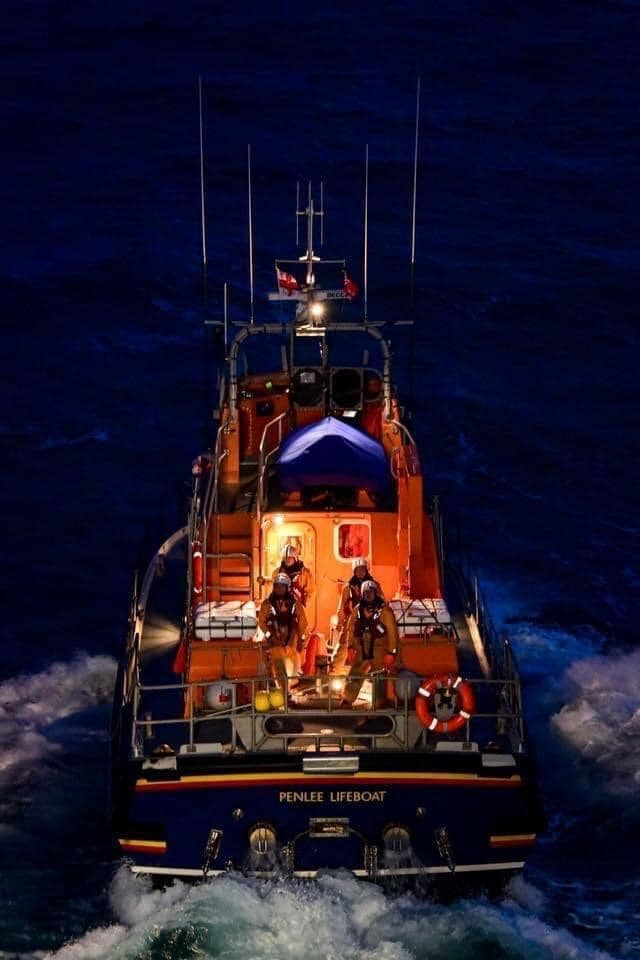 The all-weather lifeboat found both boys Picture: Penlee RNLI