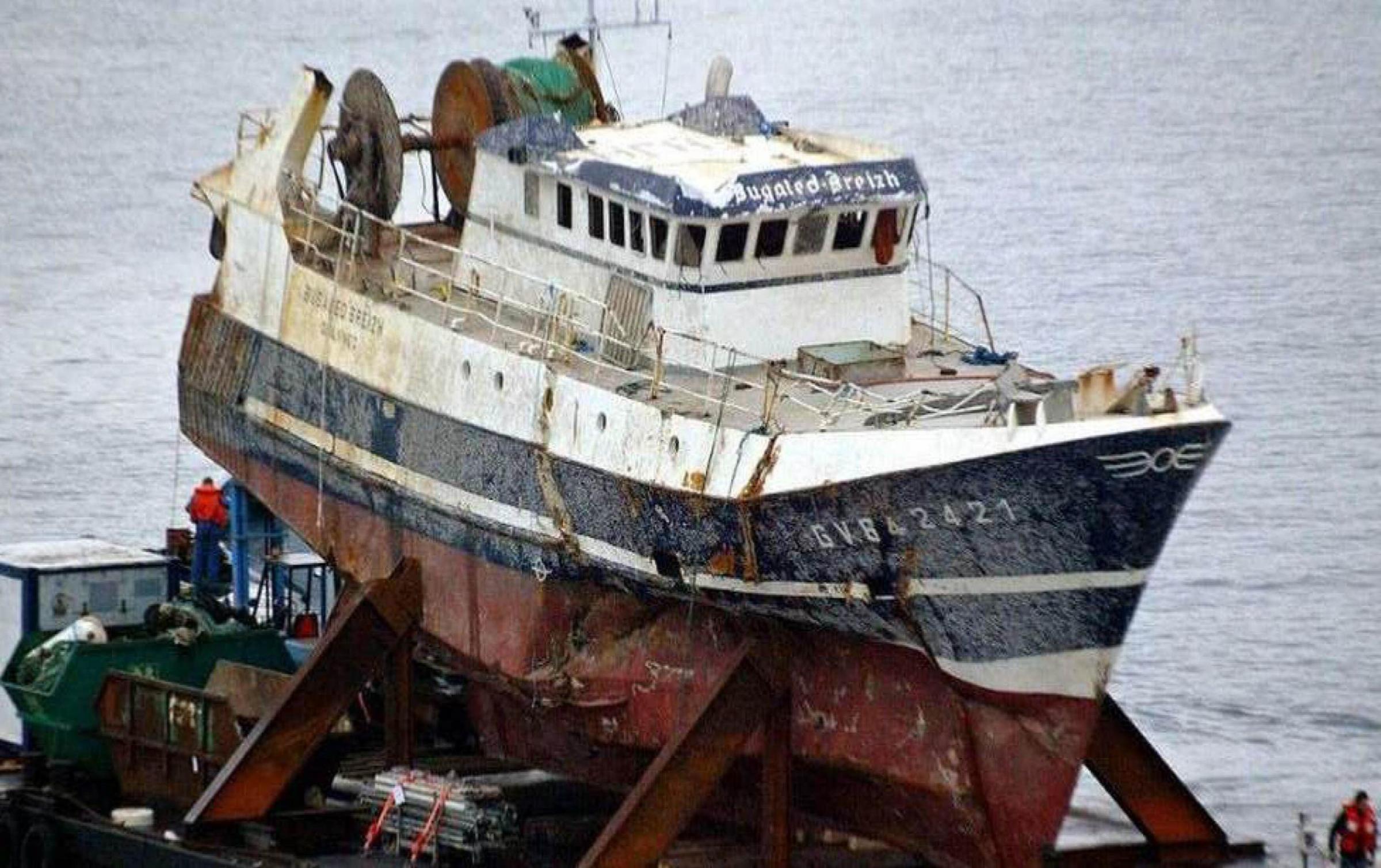 The Bugaled Breizh sank in January 2004 Picture: Field Fisher/PA