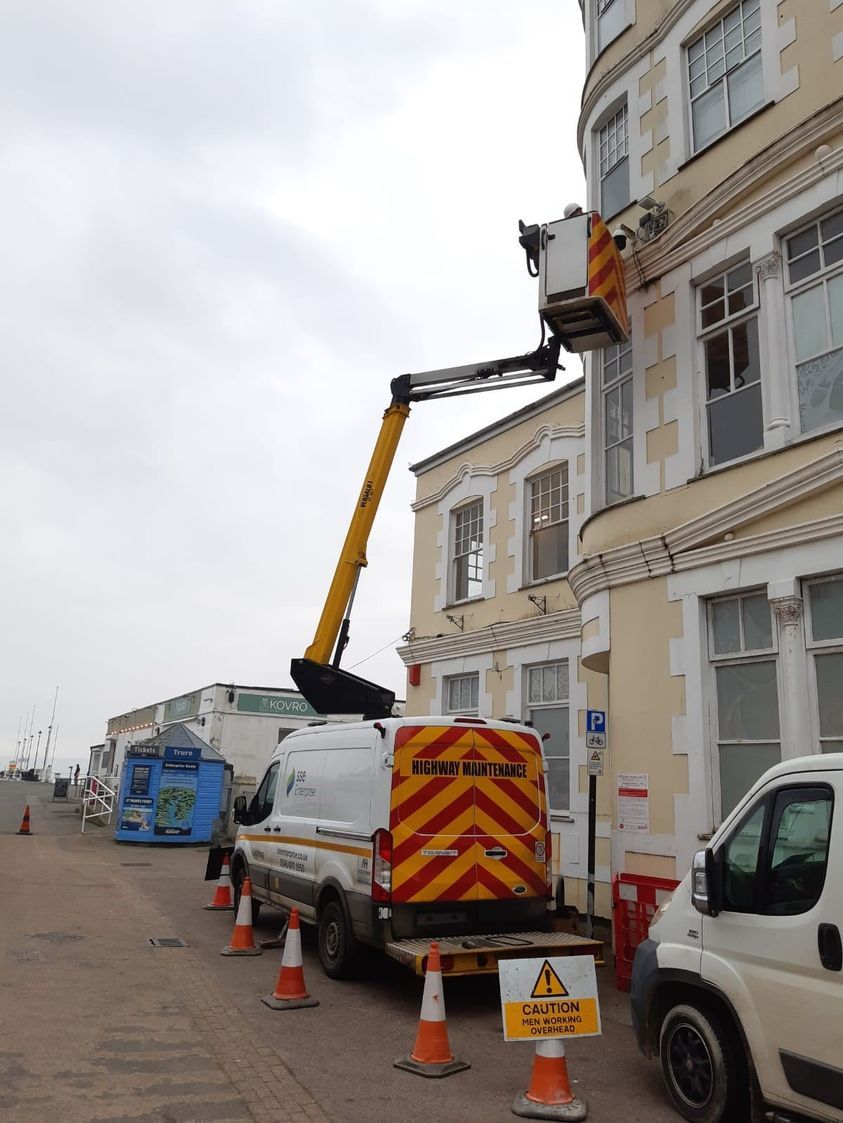 CCTV cameras being installed on Prince of Wales Pier