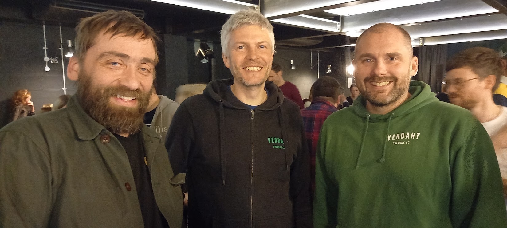 Verdant founders Adam Robertson, James Heffron and Richard White in the Taproom