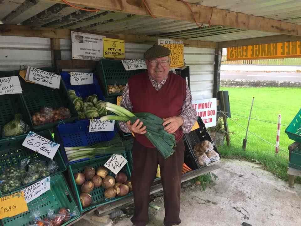 Raymond Arthur sold vegetables and eggs from a stall in his Helston garden for 20 years