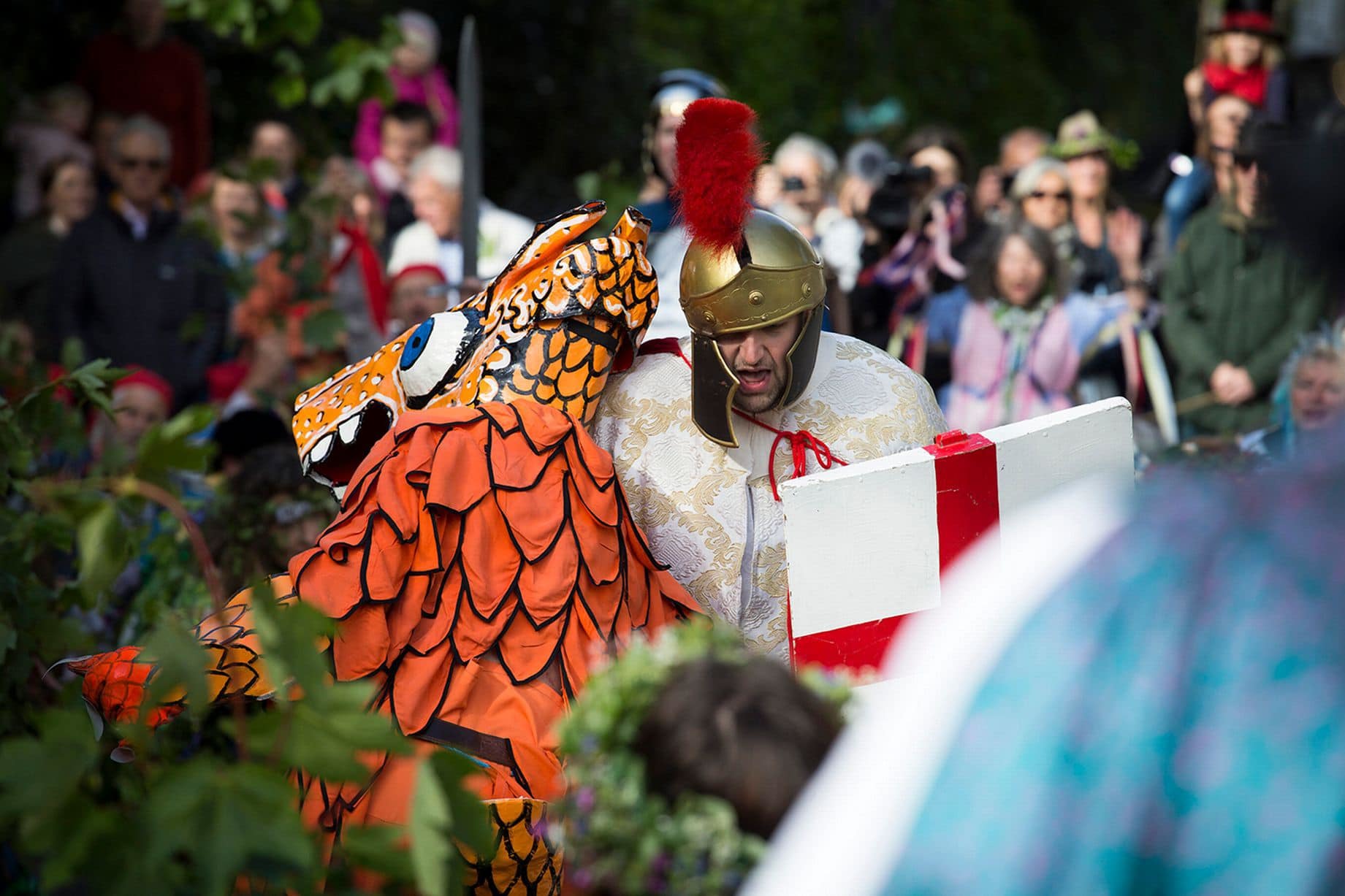 A photo of St Michael, who defeated the dragon. 