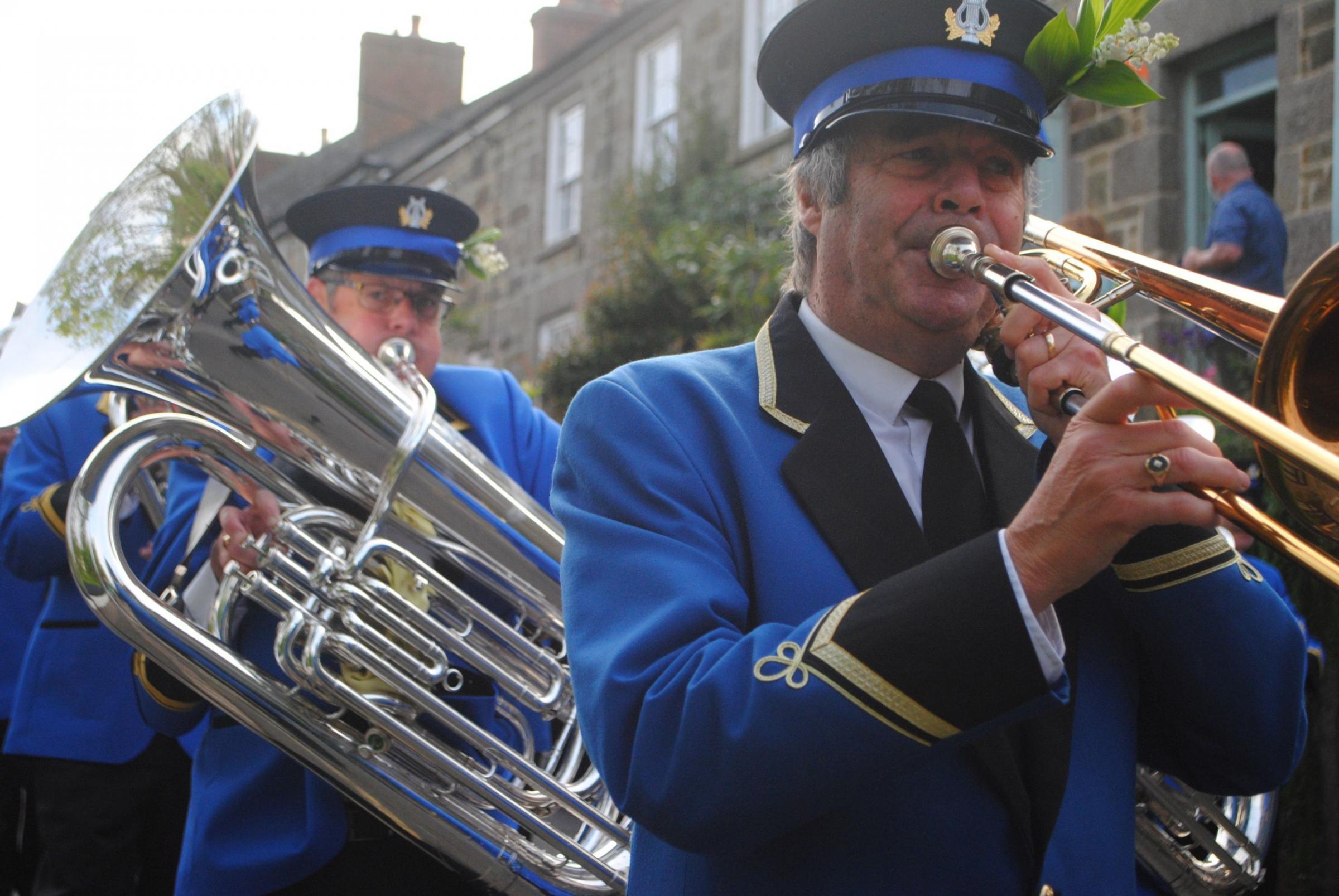 Helston Town Band on Flora Day Pictures: Emma Ferguson