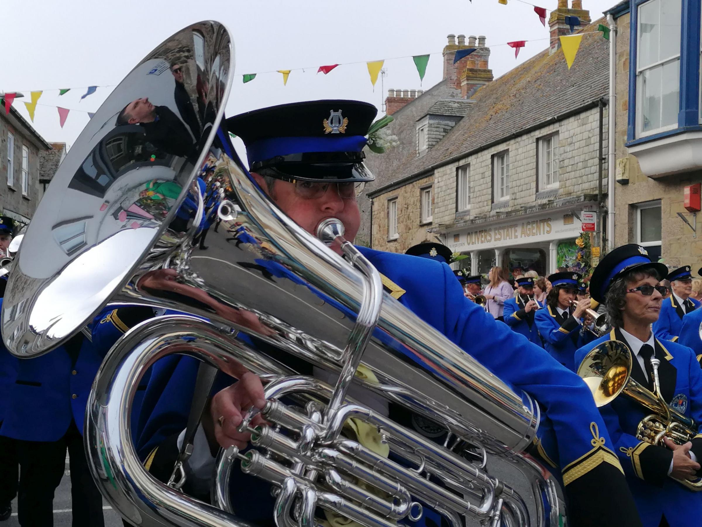 Helston Town Band on Flora Day Pictures: Emma Ferguson