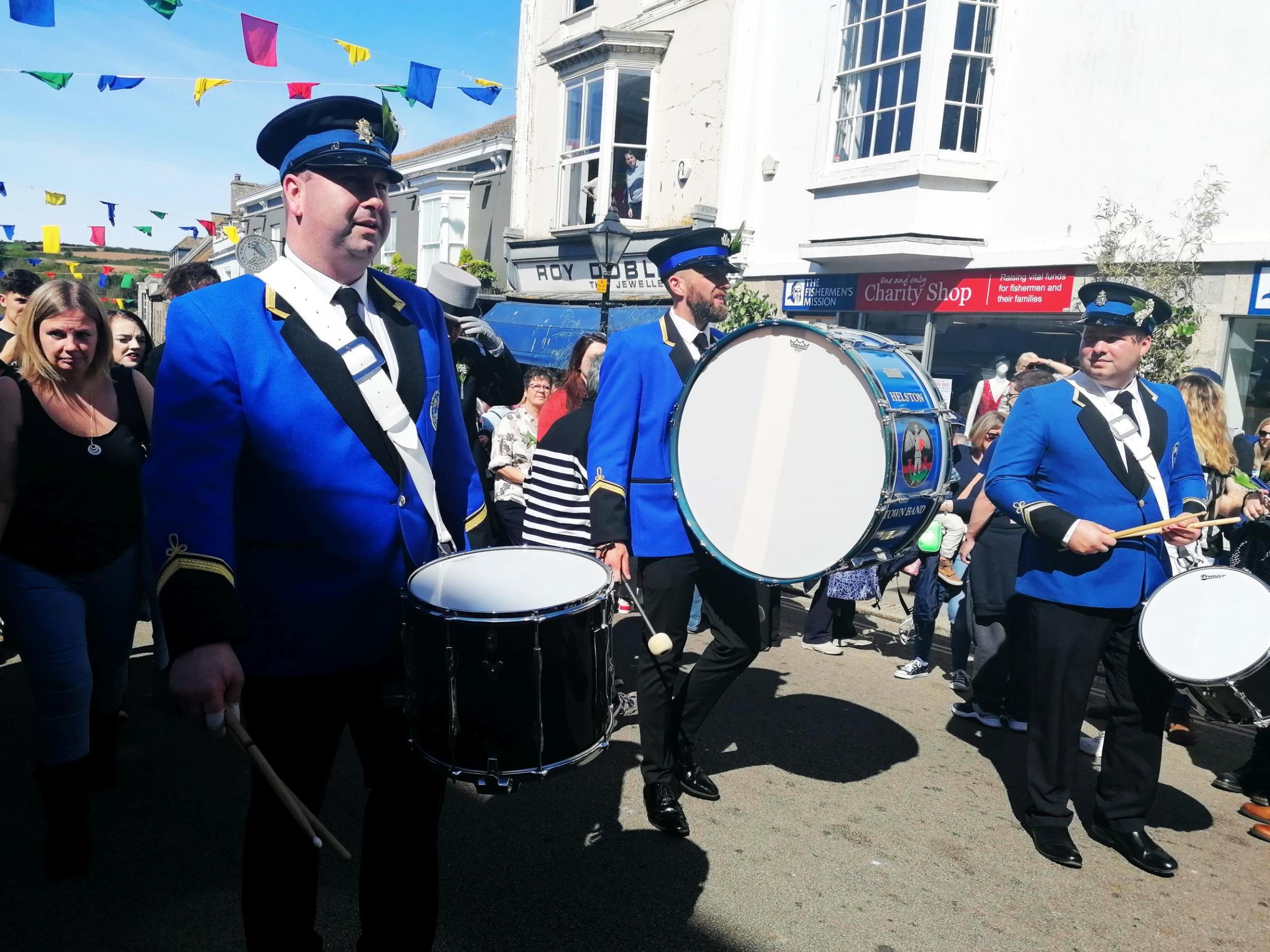 Helston Town Band on Flora Day Pictures: Emma Ferguson