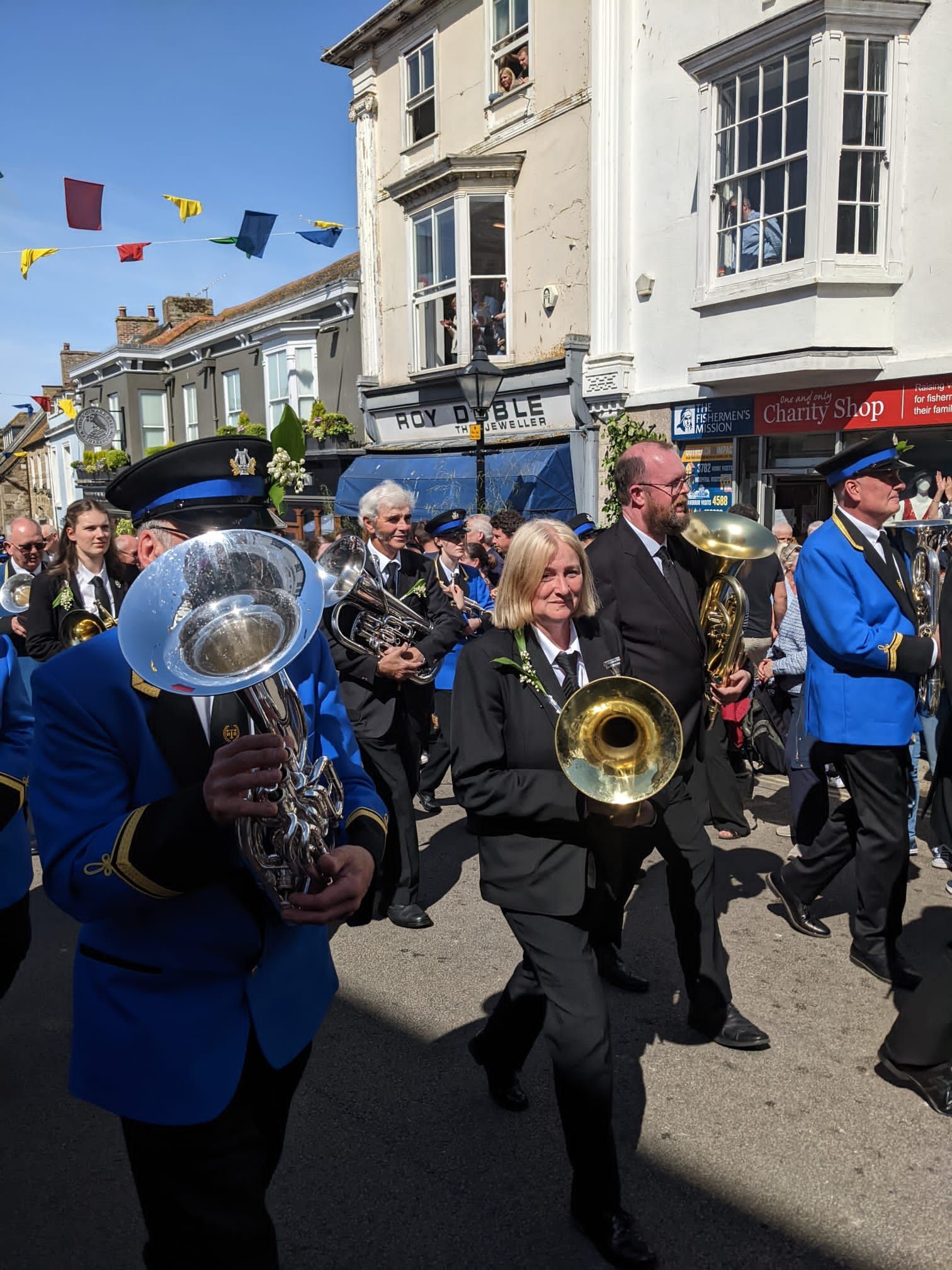 Helston Town Band on Flora Day Pictures: Kate Lockett