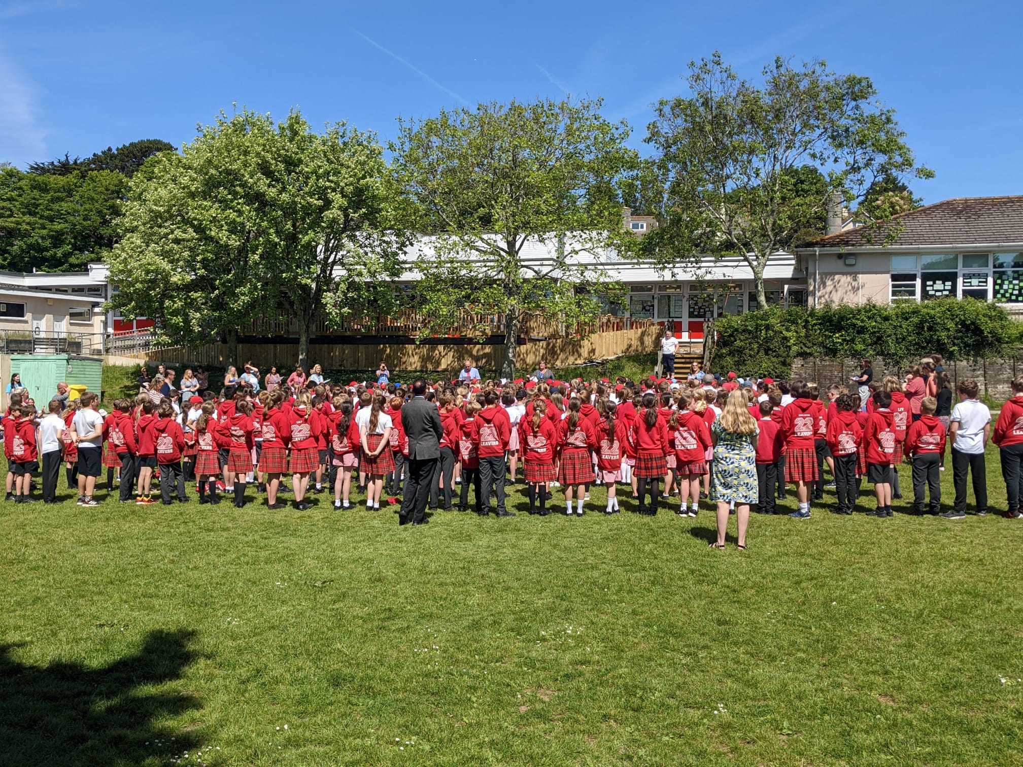 The whole school sang in a special assembly to celebrate The Queens Jubilee. Photo: Kate Lockett