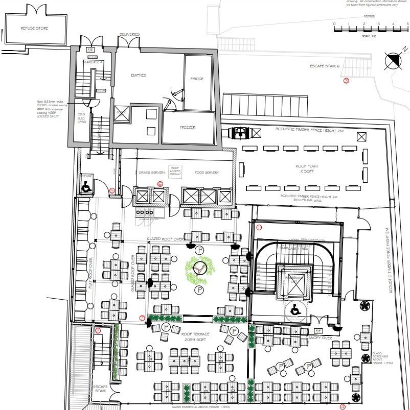 The proposed layout of the terrace after the changes Picture: kdpa/Cornwall Council