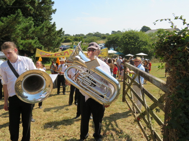 Procession led by Breage and District Silver Band 