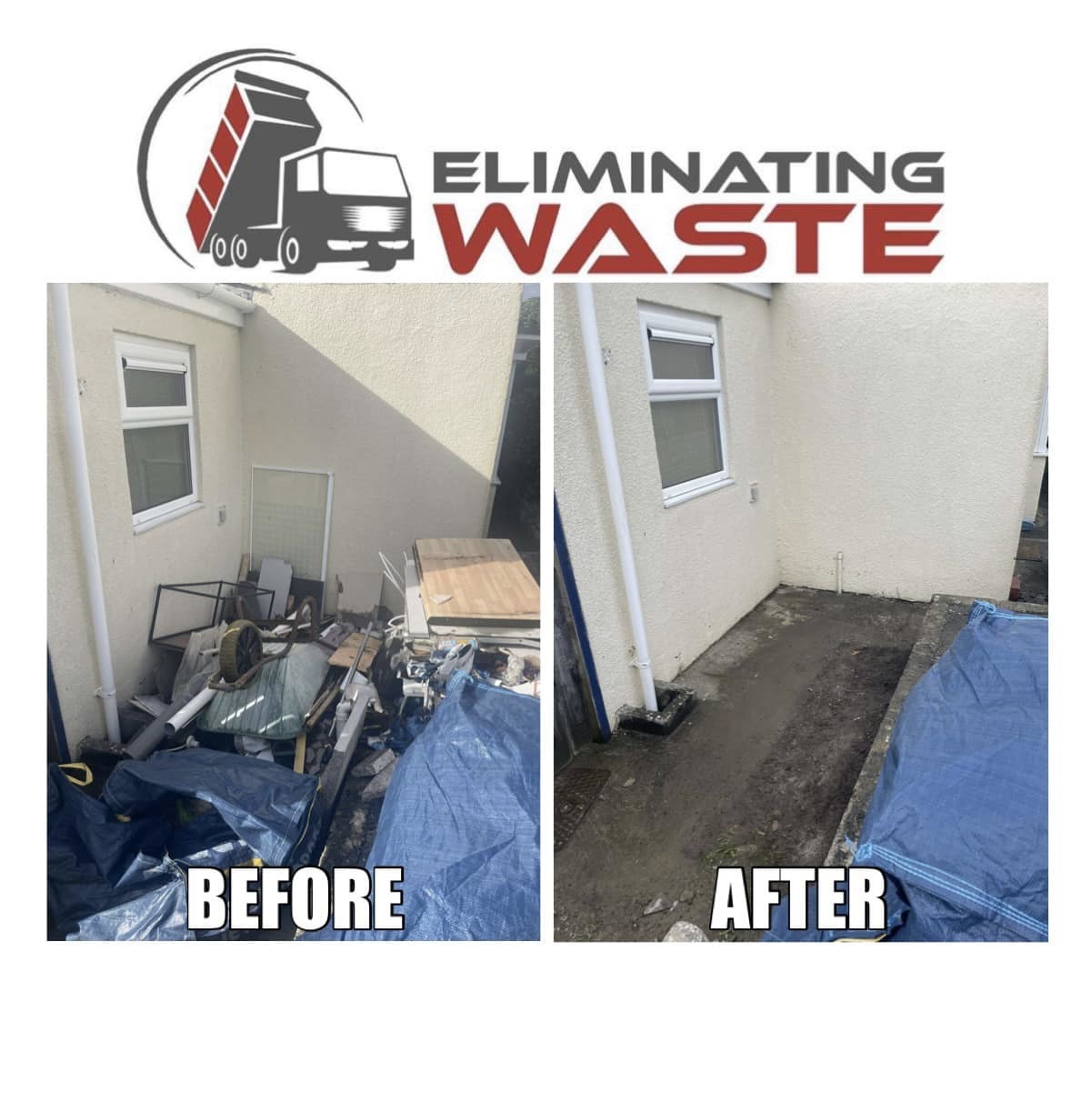 Before and after Eliminating Waste removed the rubbish. Picture Eliminating Waste