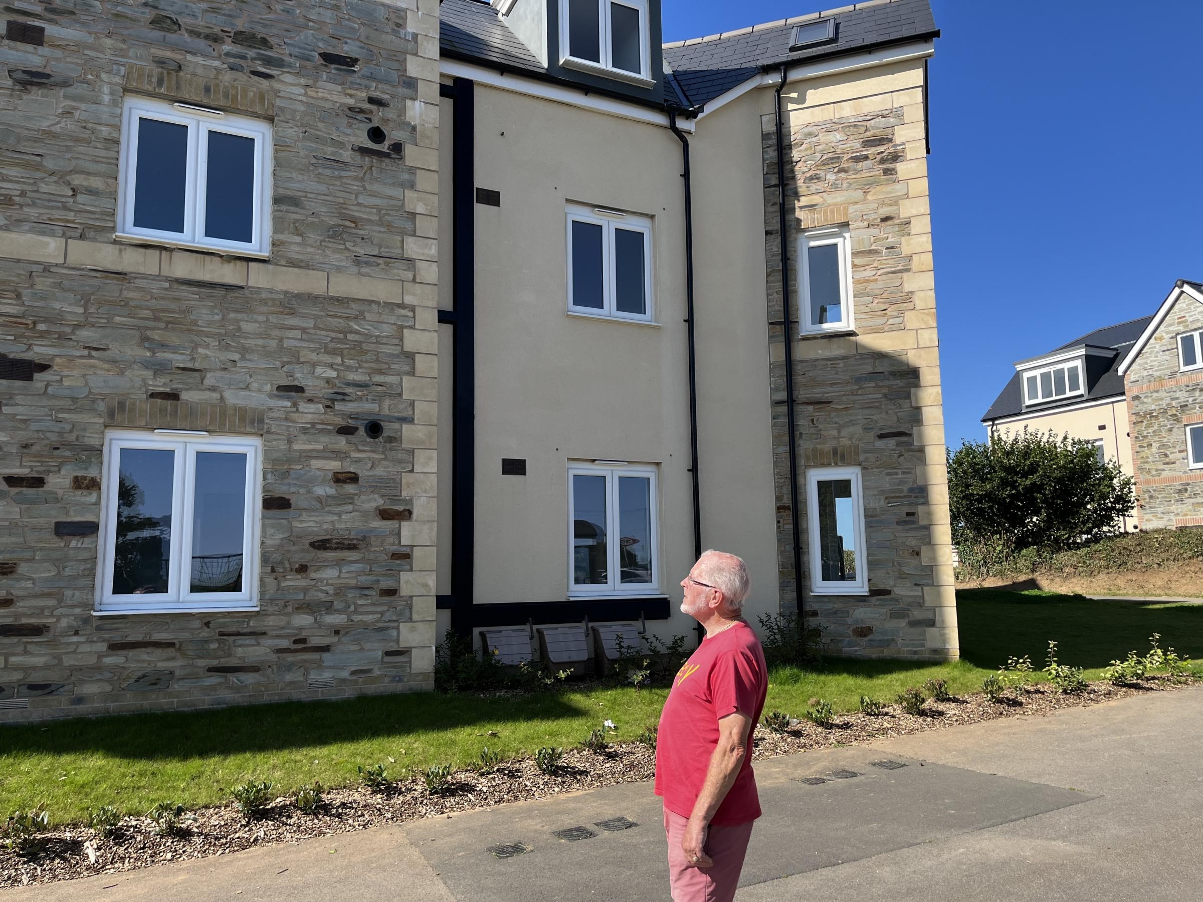 David Stone surveys the empty properties on the Copperfields housing estate in Truro