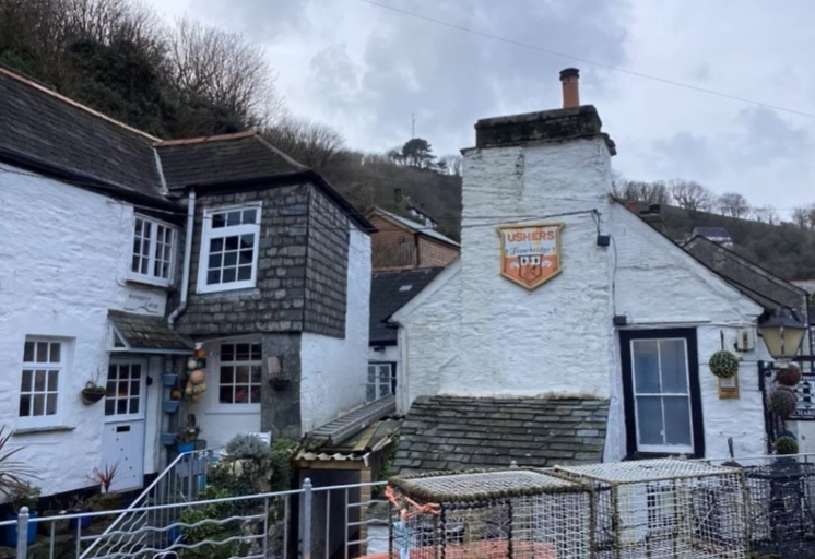 The new timber bar can be seen behind the Three Pilchards pub (Pic: Cornwall Council)