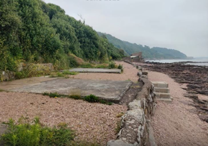 The Sandway beach tents werent pitched last summer meaning only the empty bases were visible (Image: Cornwall Council)