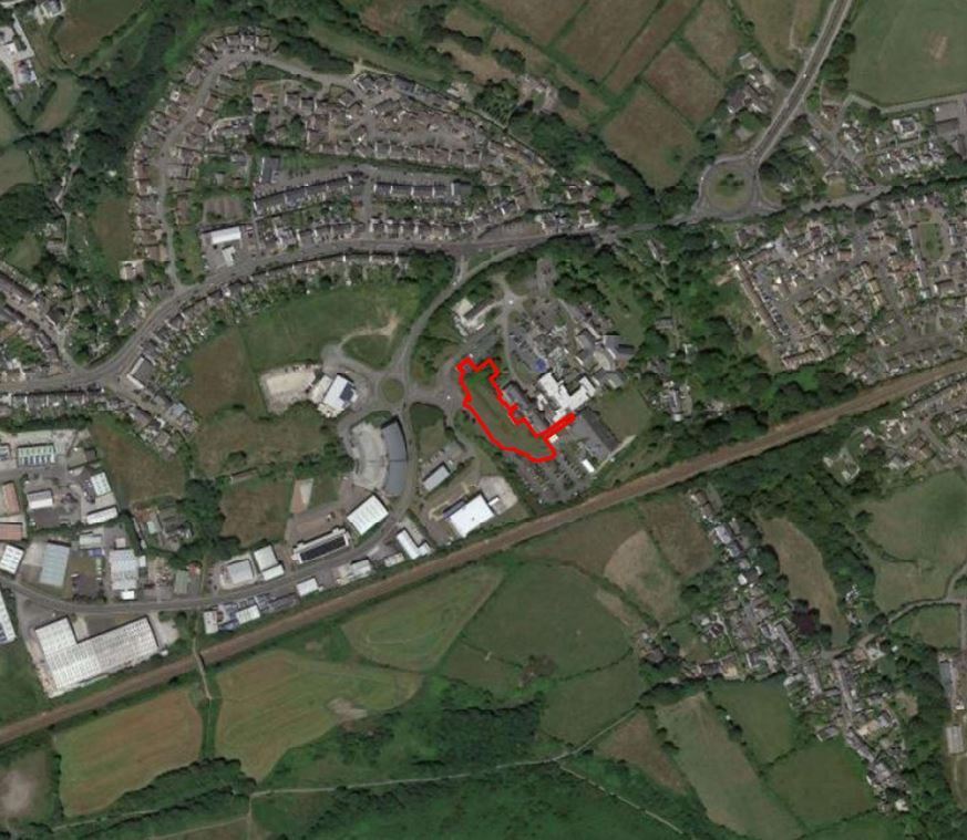 Where the new building would be craned in at Camborne and Redruth Community Hospital (Pic: Cornwall Council)