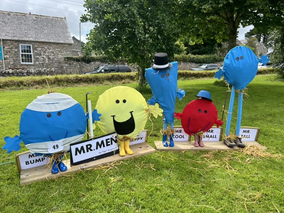 n The Mr Men are re-created as scarecrows. Image: Sara Turk