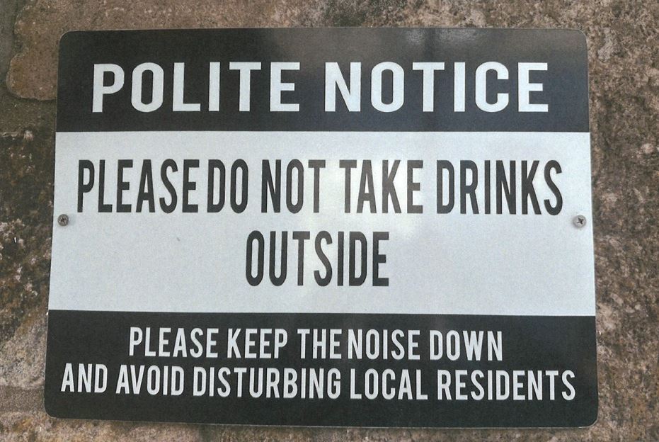 A notice outside the Three Ferrets pub in St Ives (Pic: Cornwall Council licensing application)