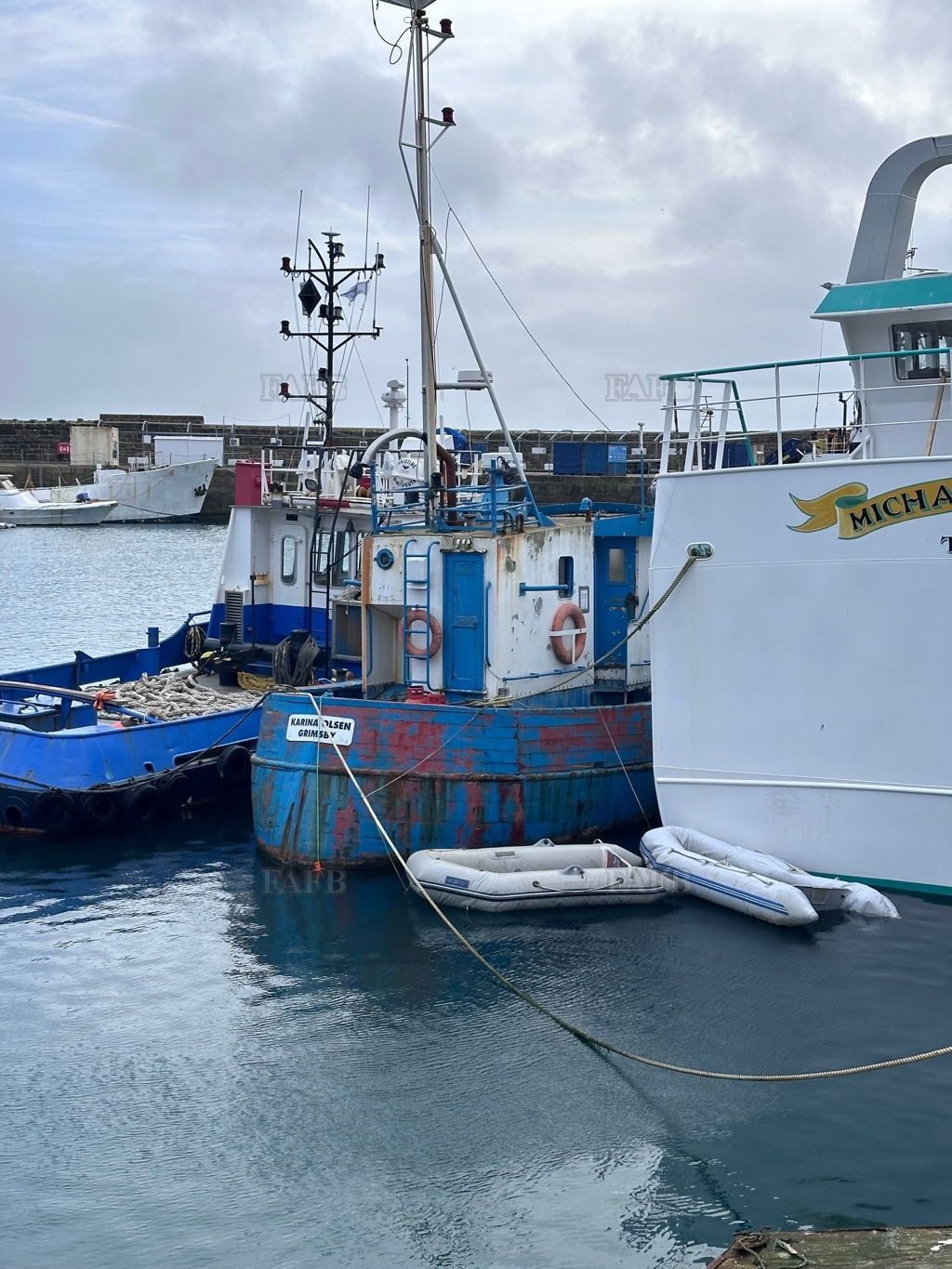 The Karina Olsen pictured at Penzance harbour before it sank (Pic: Findafishingboat.com)